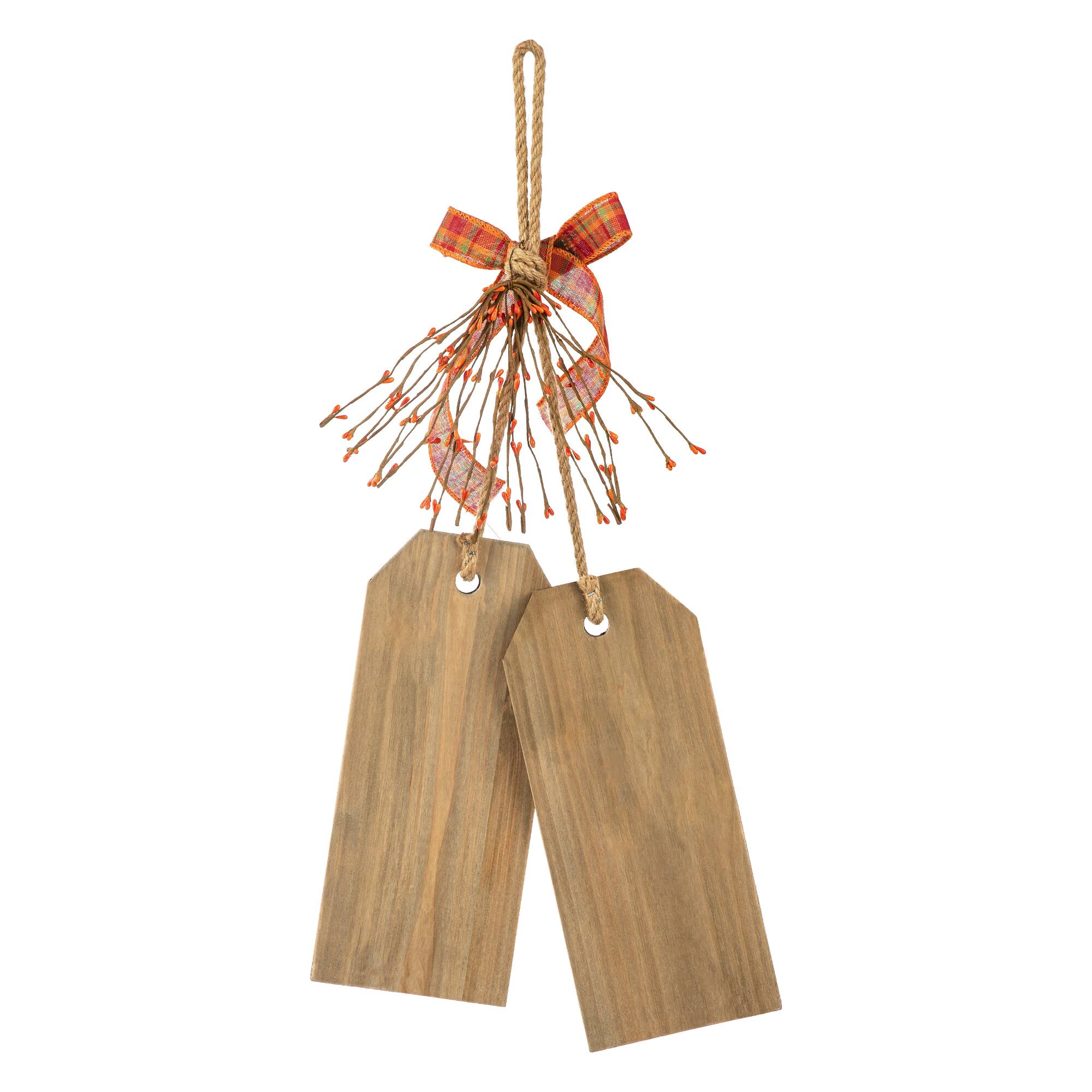 Glitzhome® 24" Thanksgiving Wooden "Give Thanks" Door Hanger